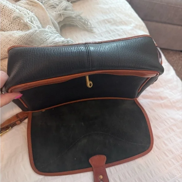 Dooney & Bourke Navy and Tan Leathee Crossbody Bag - Picture 12 of 12